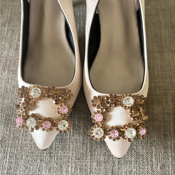 Slingback satin pumps - Picture 2 of 4